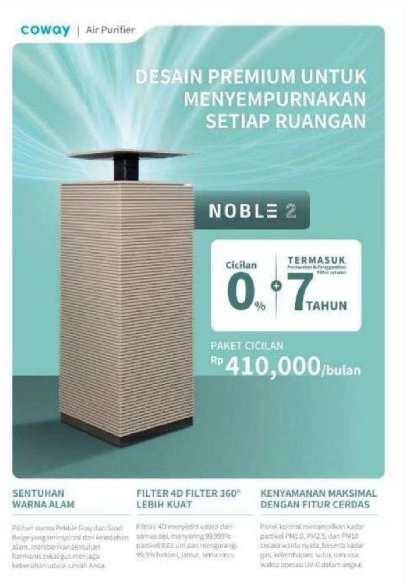 Air Purifier Coway Noble 2 – Pemurni Udara Terbaik Indonesia